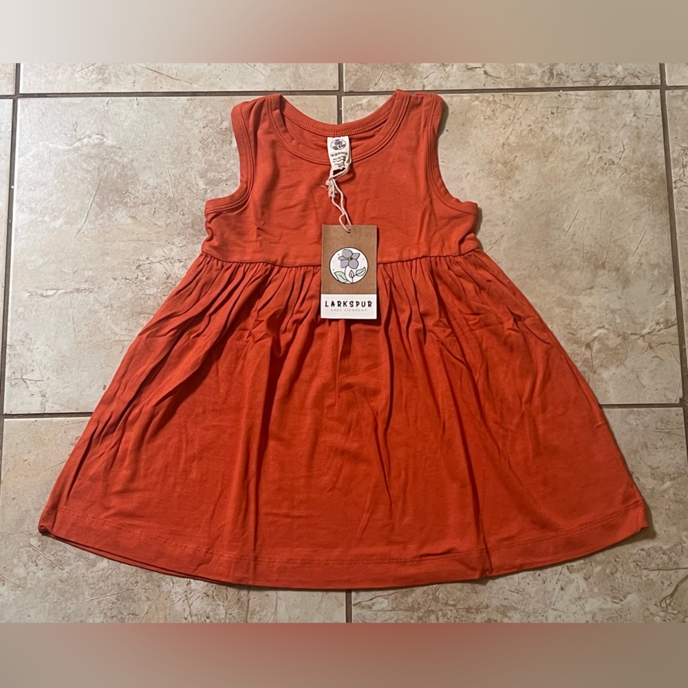 NWT Larkspur Baby Company Tank Dress. Color - Clambake. Size - 18-24 mon…